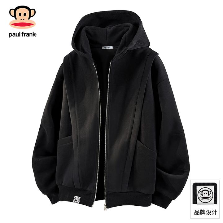 PaulFrank/大嘴猴美式设计感开衫卫衣男秋季新款休闲宽松长袖上衣