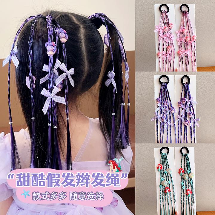 头饰发饰可爱熊猫卡通假发发圈女酷炫拳击高元气搞怪马尾发绳不伤