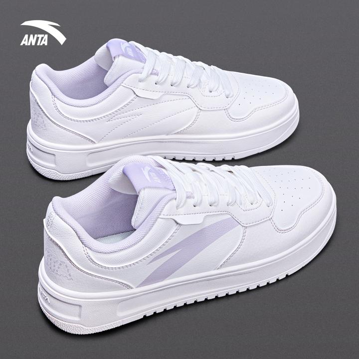 安踏女鞋板鞋女款小白鞋冬季新款爆款低帮厚底百搭旅游鞋休闲鞋子