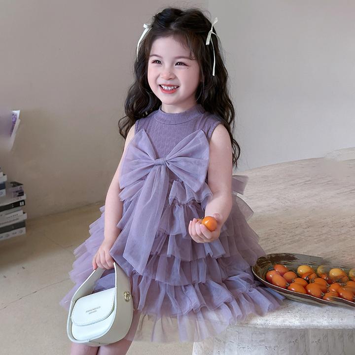 女童连衣裙夏装2025新款洋气儿童公主裙宝宝网纱裙子夏季周岁礼服