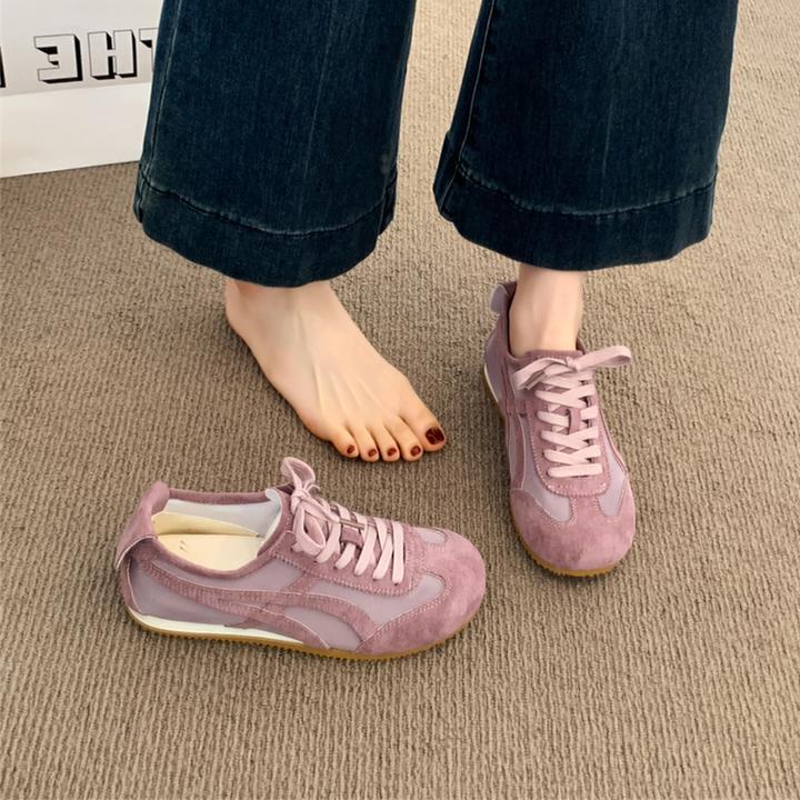 德训鞋女款2025新款夏季透气休闲运动鞋子女鞋复古爆款超火阿甘鞋