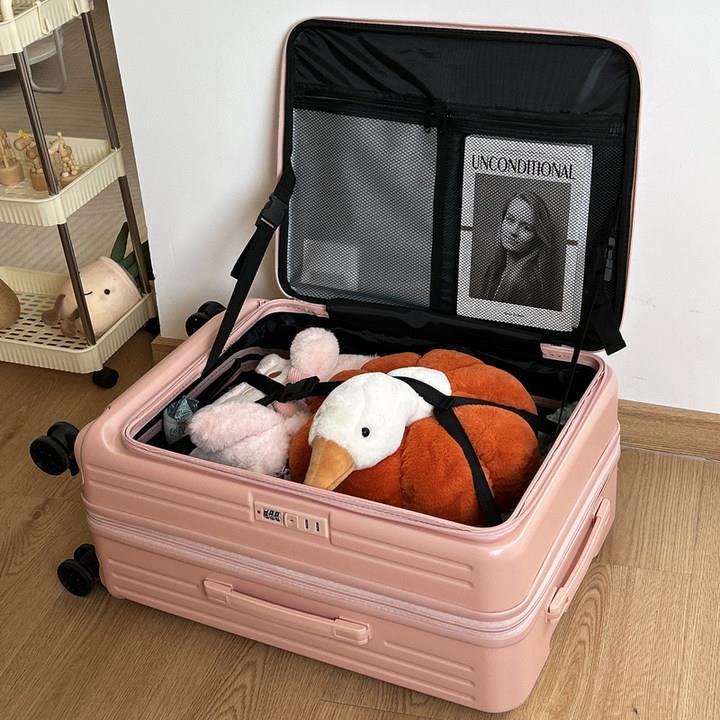 侧开行李箱女20寸可扩展登机箱2025年新款拉杆箱男旅行密码皮箱子