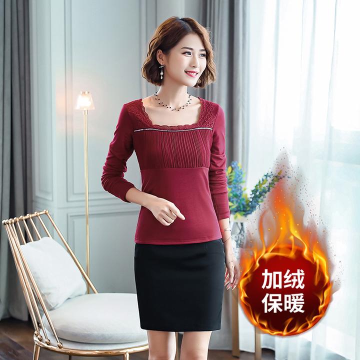 2024秋冬新款韩版女装打底衫加厚t恤修身打底衫上衣