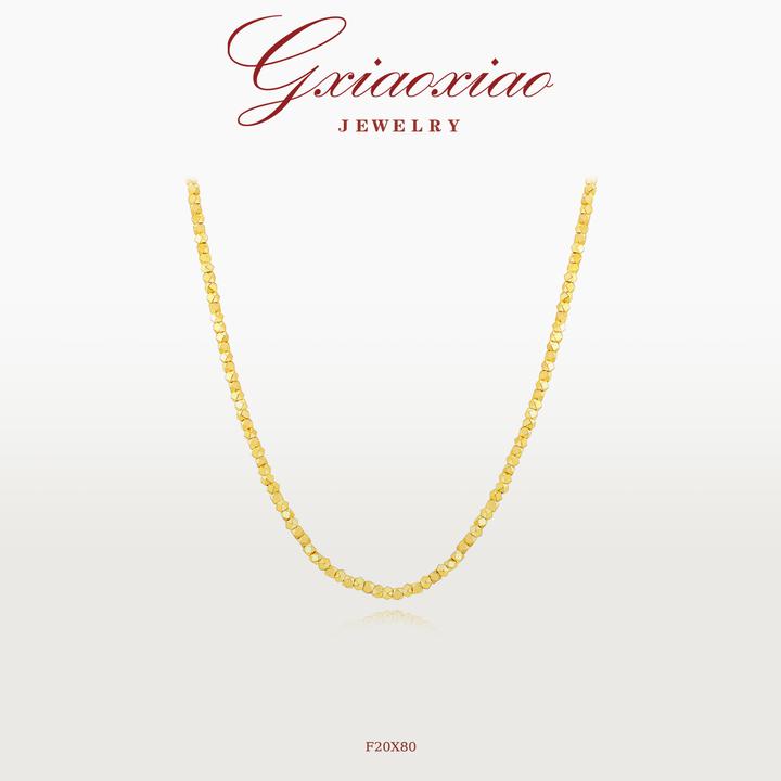 G XIAOXIAO 轻奢气质高级百搭闪耀方块项链 F20X80 F20X81