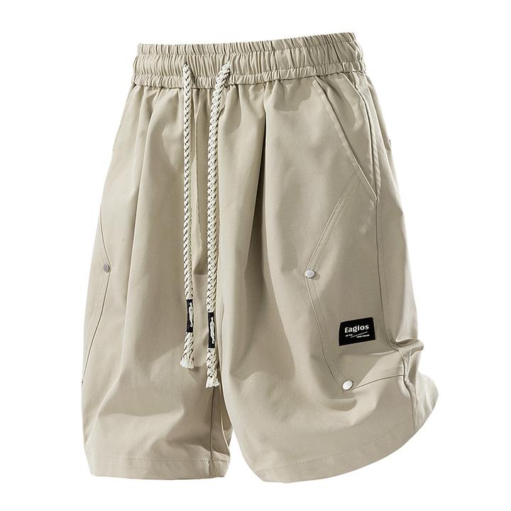 稻草人短裤夏季冰丝大裤衩男款中裤工装宽松薄款美式直筒五分裤