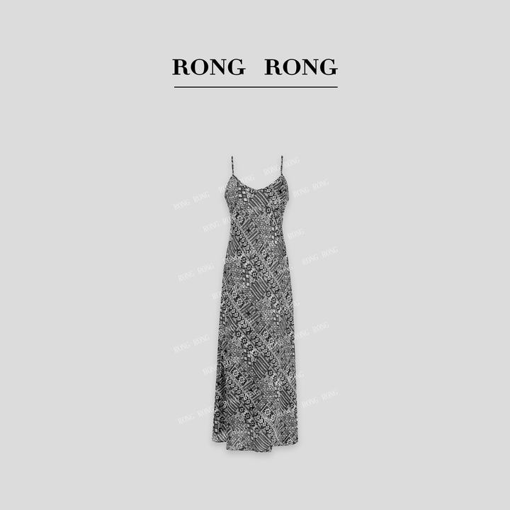溶溶【几何艺术】RONGRONG 夏季时尚休闲印花吊带裙  j628-4.8 LRR