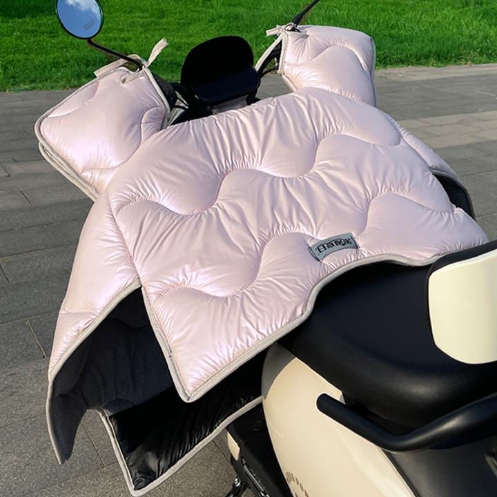 电动车冬季挡风被加绒加厚电瓶摩托车防水防风罩春秋四季通用新款