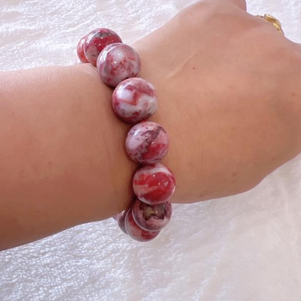 天然辰砂天然辰砂原石圆珠朱砂12.5mm男女通用本命年礼物