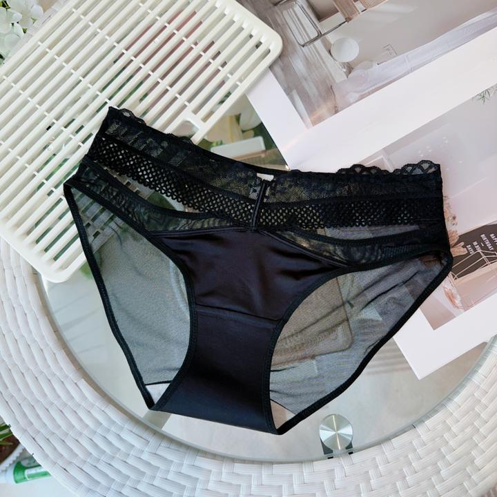 Mimi Angel秋上新法式蕾丝内裤镂空性感流光风中腰薄款大码内裤女
