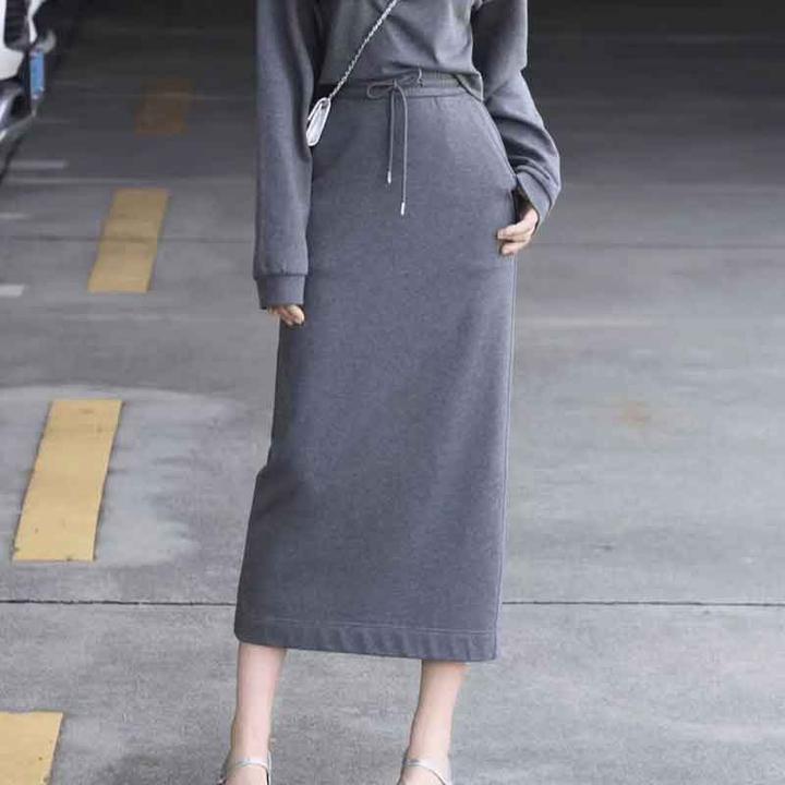 【商场同款】2025新款气质百搭舒适休闲显瘦开叉简约a字半身裙女