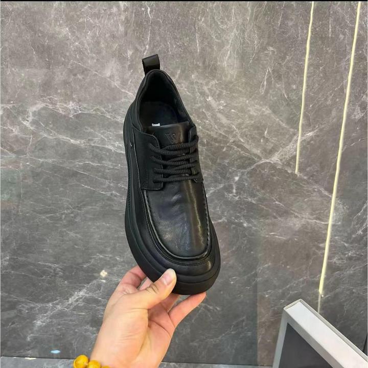 高档牛皮鞋子男秋季新款纯皮休闲舒适男鞋高品质时尚潮流百搭商务