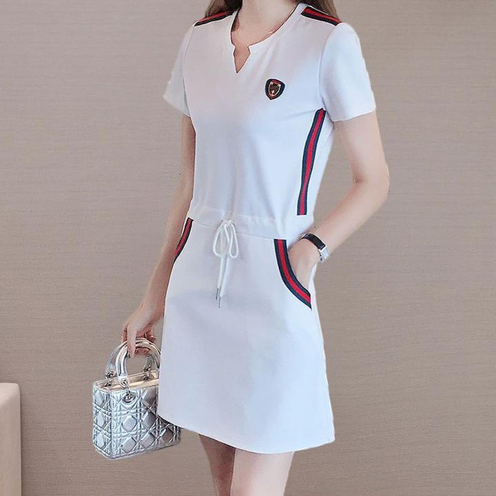 2025时尚新款春夏胖mm显瘦直筒连衣裙洋气减龄长/短袖休闲裙a