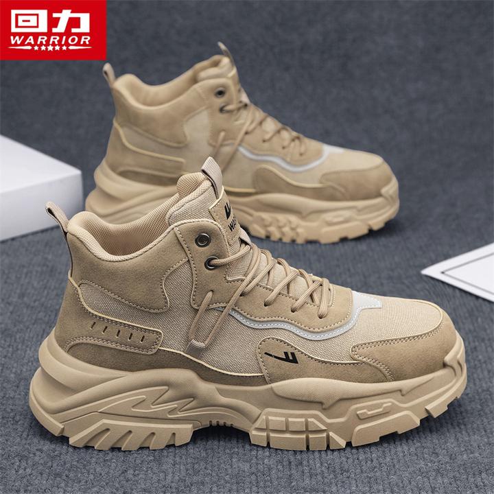 回力爆款马丁靴男鞋冬季高帮英伦工装靴厚底户外运动潮牌男士靴子