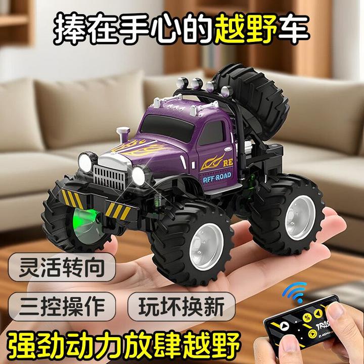 2025新款合金迷你遥控车攀爬越野儿童玩具男孩汽车皮卡桌面RC小型
