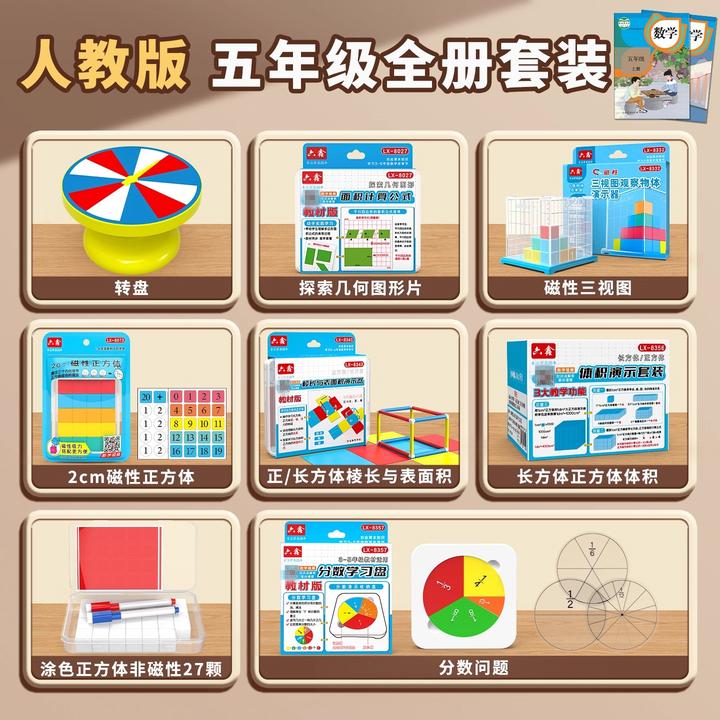 2025新款人教版五年级上册数学教具学具观察器正方体方位观察套装