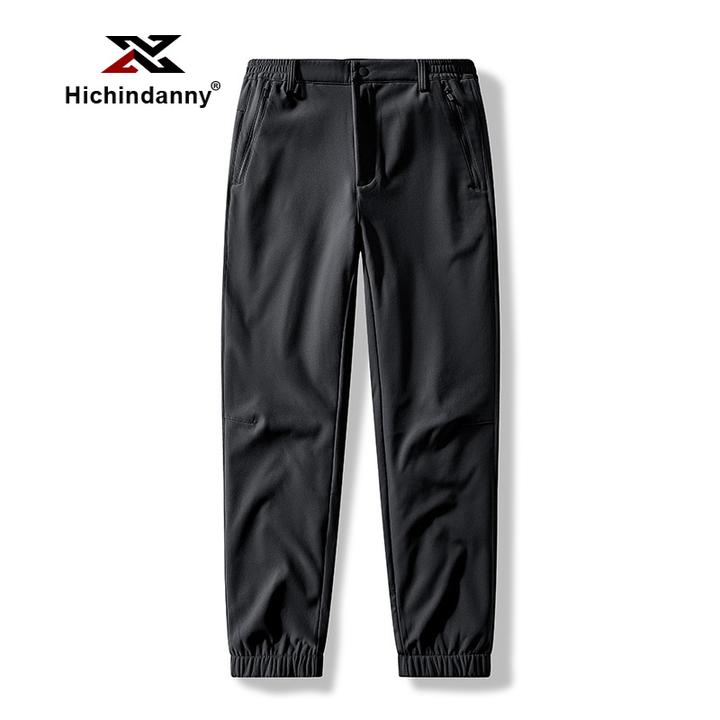 HICHIN户外软壳冲锋裤男女秋冬季加绒加厚防风防水保暖裤登山裤子