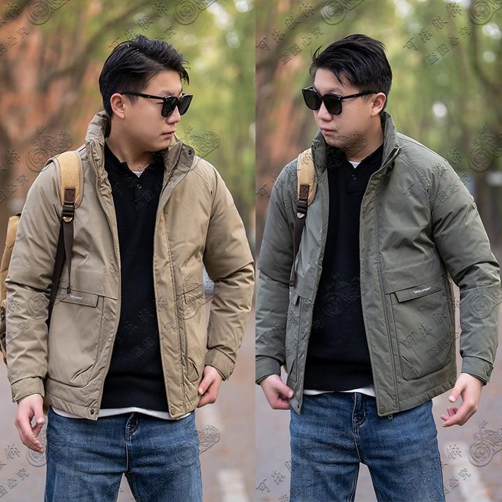 （羽绒服）复古立领工装户外防风休闲百搭保暖宽松极寒加绒羽绒服