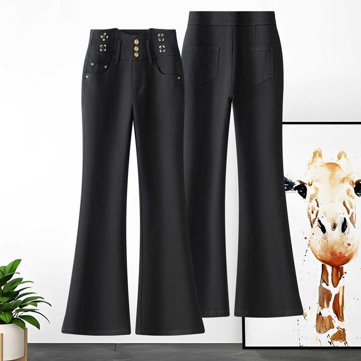 2025早秋新款微喇裤高腰修身显瘦百搭秋冬季保暖弹力马蹄裤