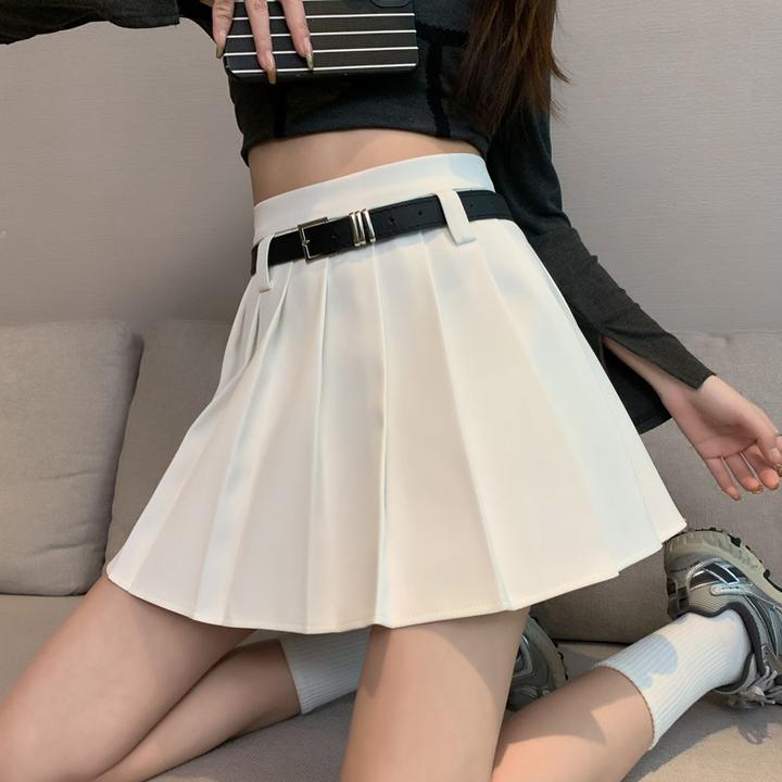 高品质抗皱休闲百褶裙女装短裙