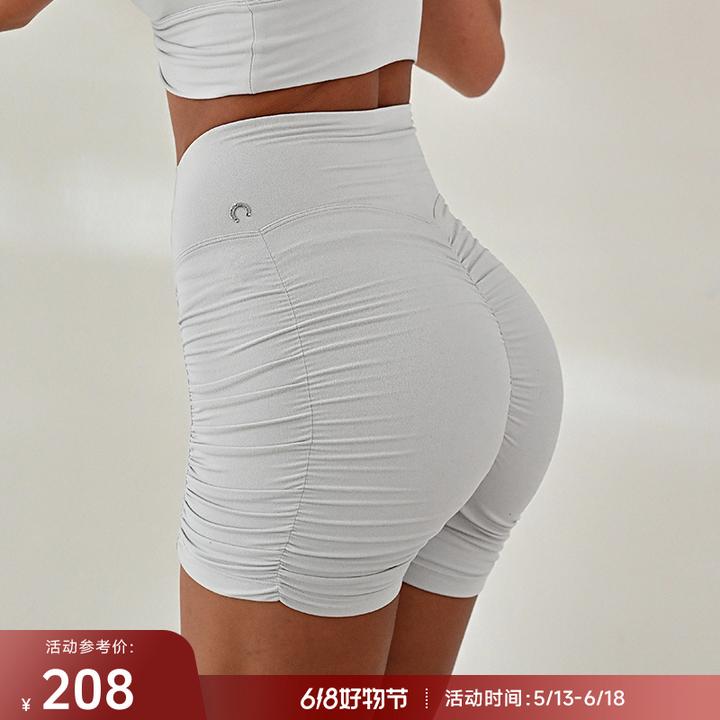 重塑之路 褶皱短裤高腰显臀零感运动健身紧身短裤Scrunch