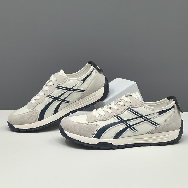 潮牌男鞋2025舒适透气软底板鞋真皮阿甘休闲鞋子男款百搭运动潮鞋