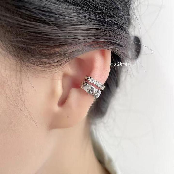 钛钢耳饰 金裕贞宋江同款无耳洞高级感女轻奢气质耳骨夹耳饰耳夹