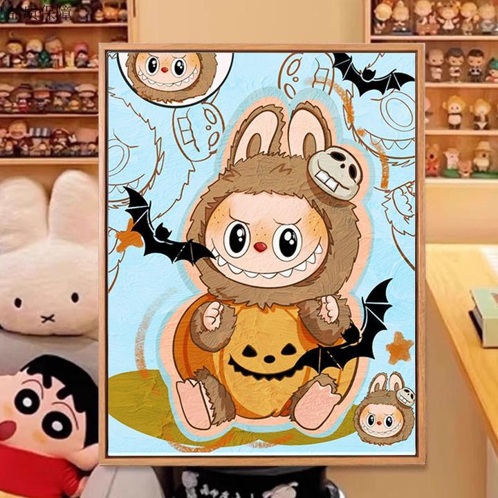 拉bubu女孩数字油画diy手工涂鸦填充填色丙烯油彩送闺蜜女生礼物