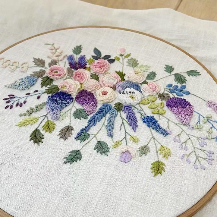 繁花簇锦刺绣材料包欧绣立体绣