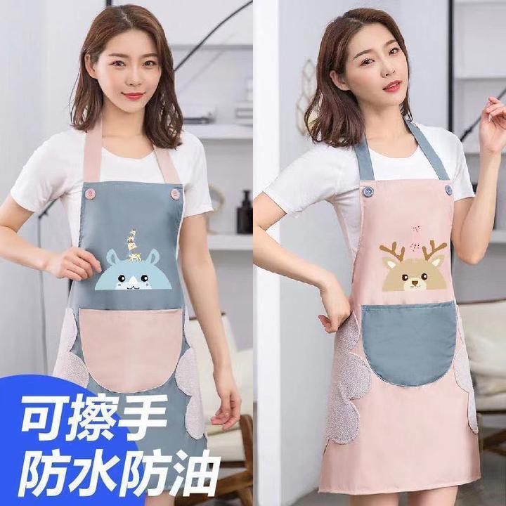 新疆包邮【1条】防油防水家用厨房常规围裙网红家务绒布擦手围裙