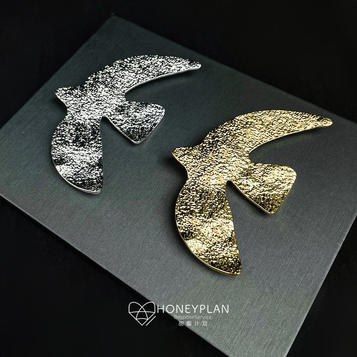 HONEY PLAN/甜蜜计划 铜胸针 法式和平鸽胸针（大号）