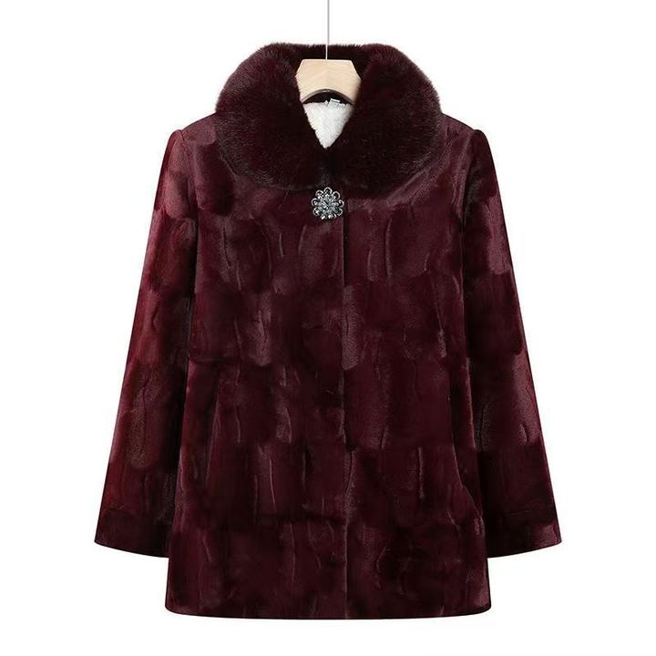 11744-高贵中老年人奶奶冬装外套妈妈高档衣服外套【C仓】