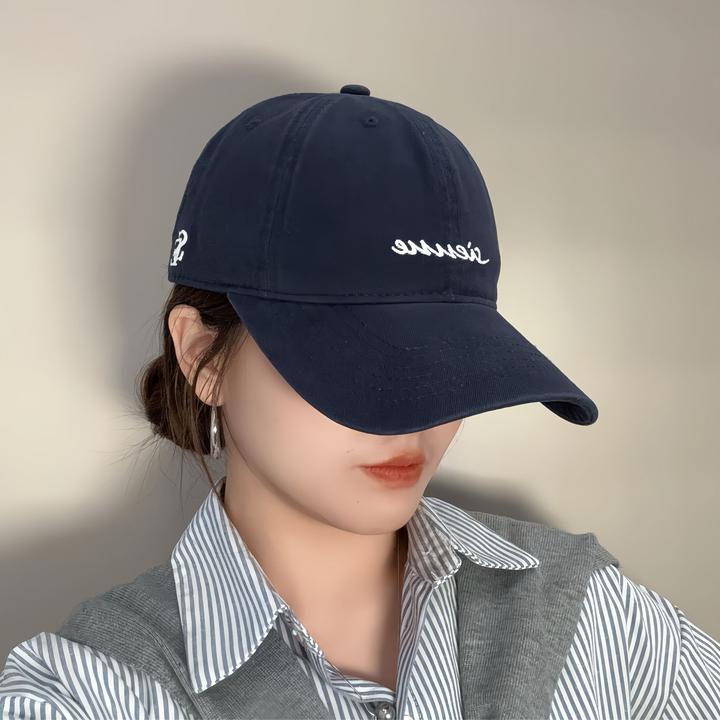 新款运动棒球帽子大头围显脸小休闲百搭软顶时尚鸭舌帽大帽檐女