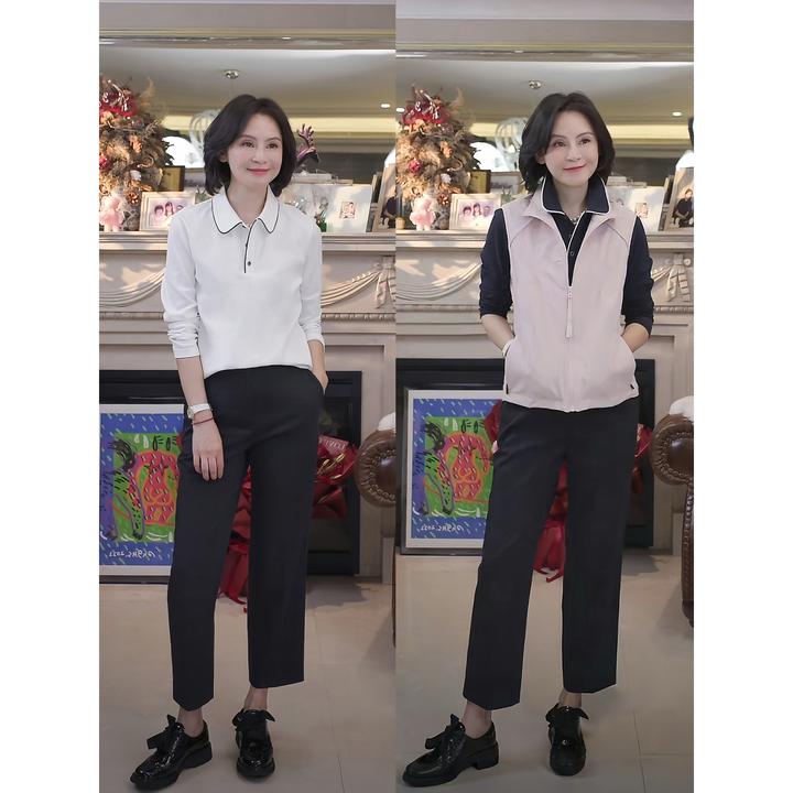 我是摩羯 奶芙Polo长袖 丝芙珠地棉索罗娜时尚休闲早秋长袖上衣