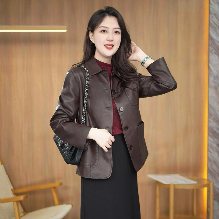 皮外套显瘦气质款外套水洗皮皮衣休闲时尚秋冬洋气皮夹克短款333