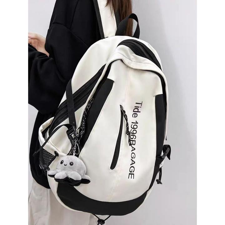 韩版双肩包男款旅行大容量休闲背包初高中大学生书包电脑包2024女