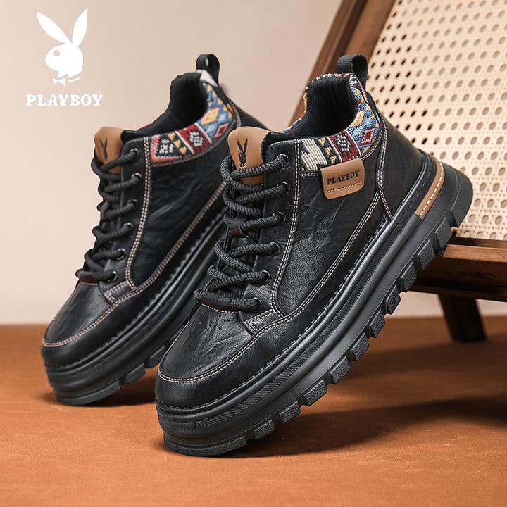 PLAYBOY/花花公子爆款男鞋秋季小众原创百搭休闲板鞋男士运动马丁