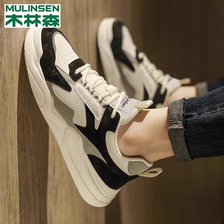 木林森男鞋阿甘运动鞋潮牌秋冬季2025新款男士网面透气男款休闲鞋