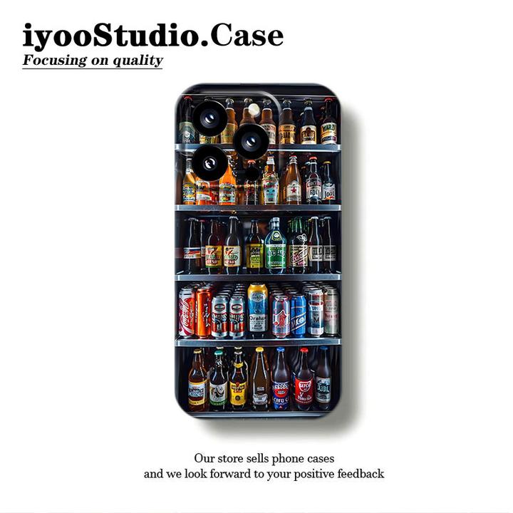 饮料机适用苹果16promax15手机壳菲林壳华为OPPO小米VIVO全包