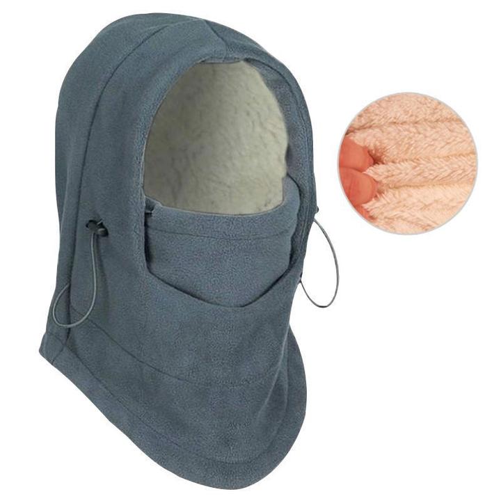 冬季户外加绒帽骑行防风帽抓绒头套CS帽子面罩加厚保暖滑雪帽口罩