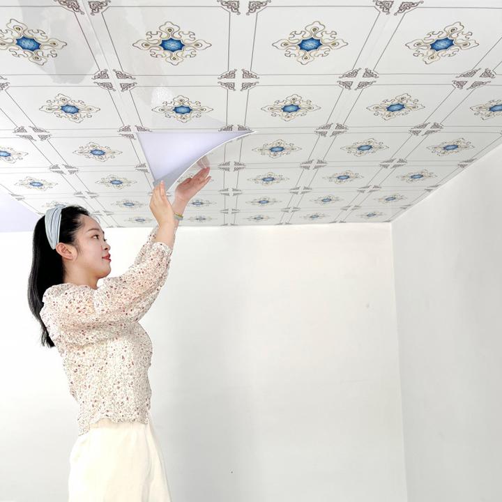 天花板吊顶自装贴纸卫生间厨房屋顶翻新装饰卧室楼房顶棚自粘墙贴
