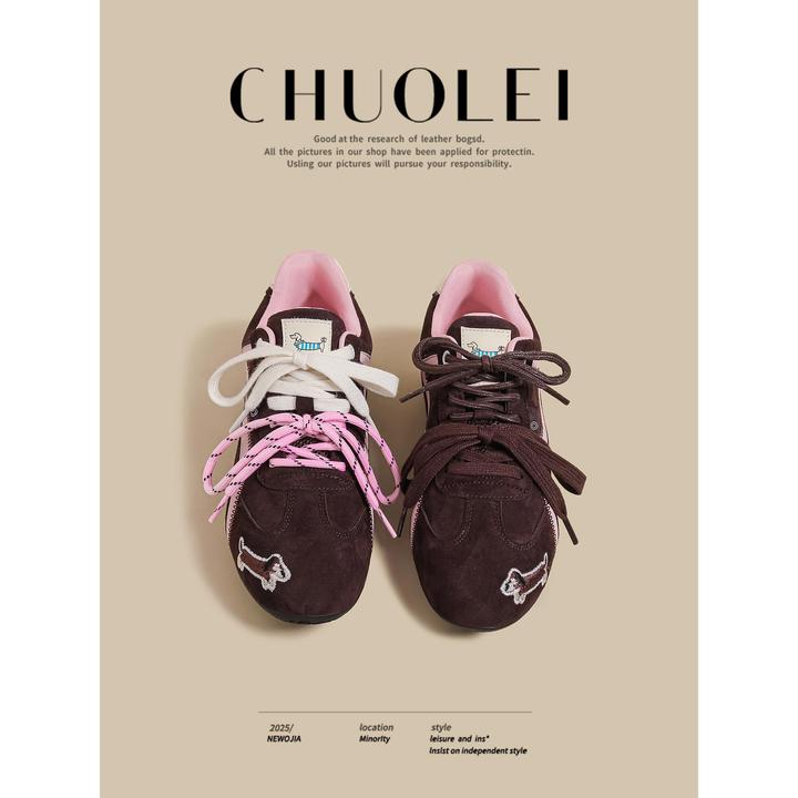 练女鞋双鞋带设计，颜色匹配运动阿甘爸爸鞋，休闲trtrbottomy鞋