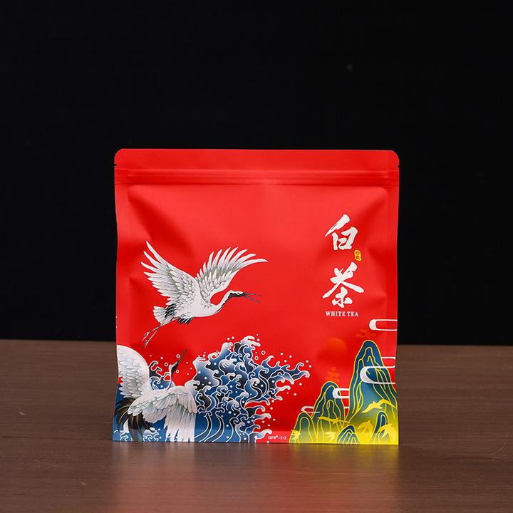 福鼎白茶饼包装袋子加厚镀铝箔自封袋拉链密封防潮袋收纳储存有质