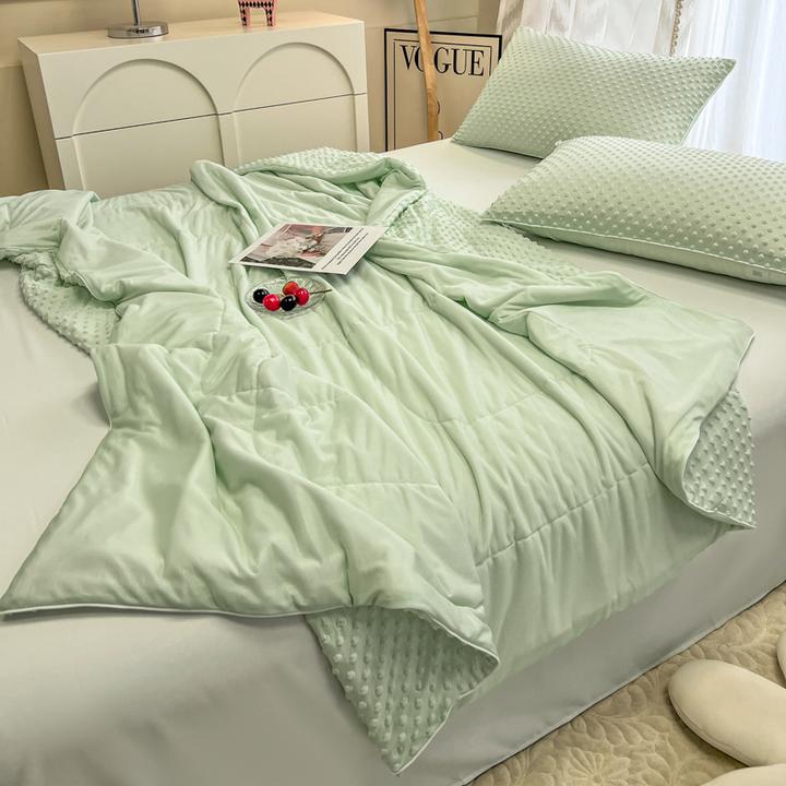 适用富安娜凉感丝冰豆豆夏凉被可机洗夏季3D按摩冰丝空调被薄款被