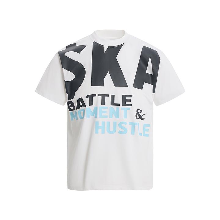 夏日系复古街头字母印花潮酷风青少年中性情侣小版型正肩短袖t恤