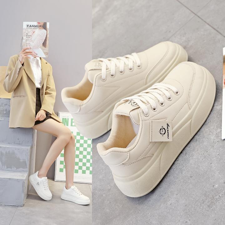 厚底小白鞋女2025春季新款百搭校园风学生鞋子女爆款板鞋SH501