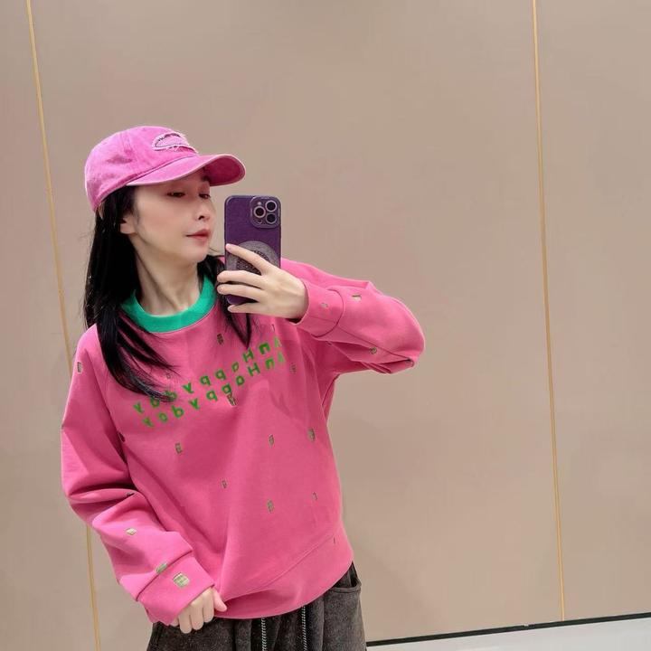 新款加厚插肩袖卫衣宽松版型510223长袖显瘦洋气时尚百搭休闲