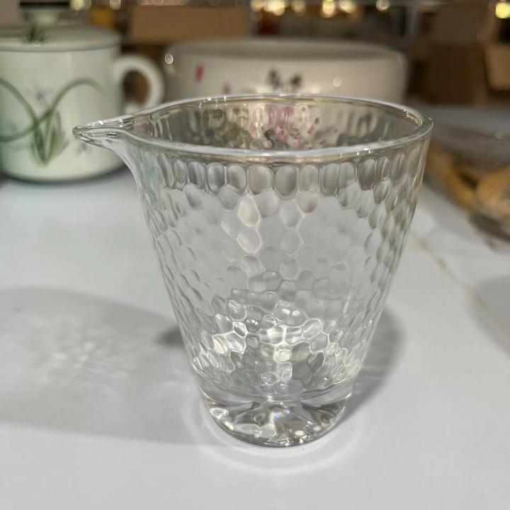 玻璃锤纹公道杯创意