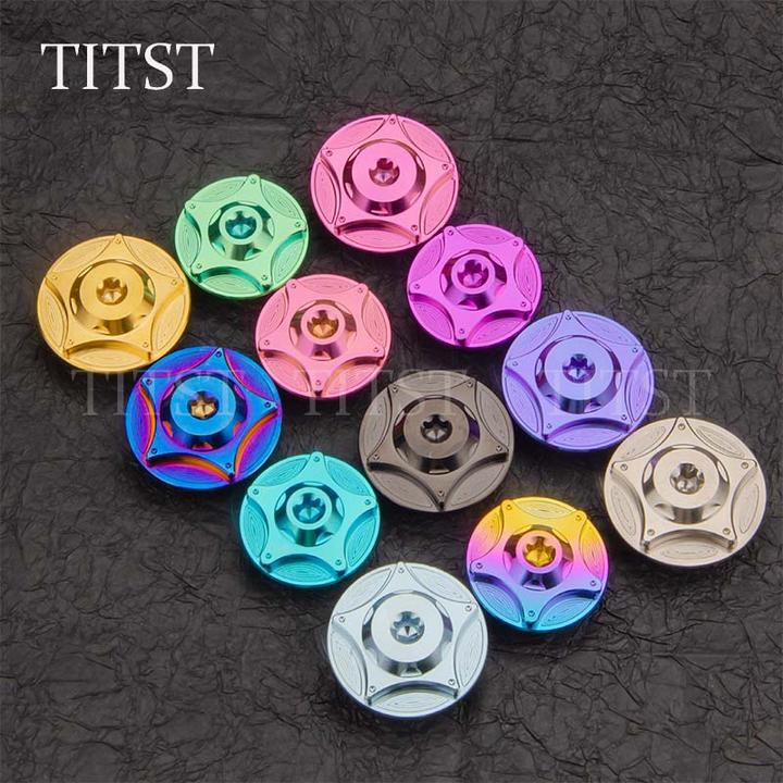 TITST 钛合金TC4 摩托车M31机油盖 改装防撬机油尺