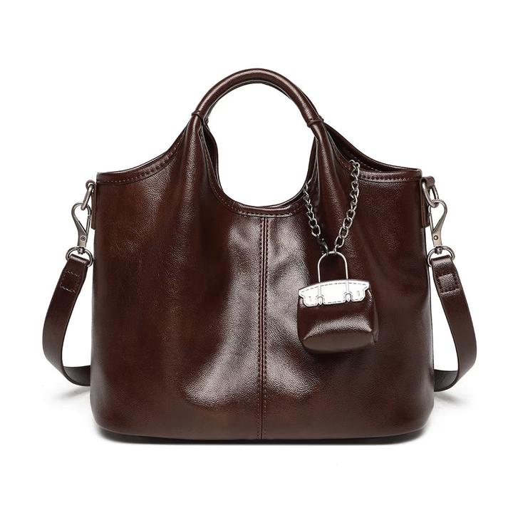 2024秋冬新款爆款子母包时尚百搭单肩斜挎包复古棕色简约女士休闲