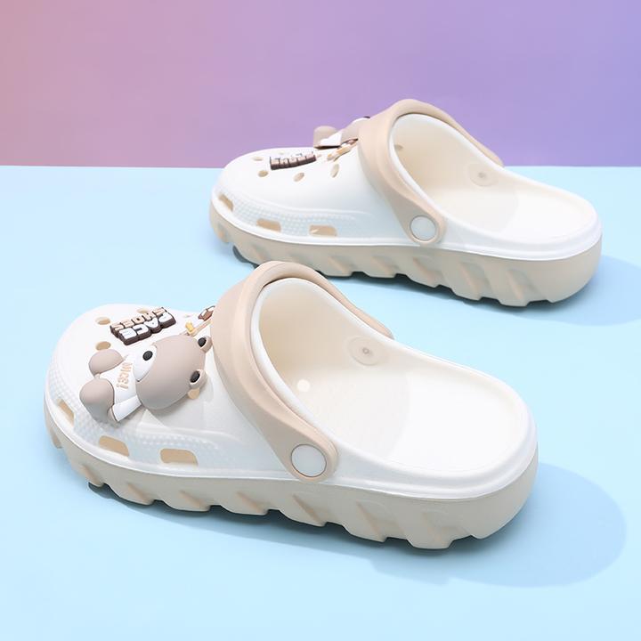 洞洞鞋女夏季外穿厚底防滑包头拖鞋网红时尚超火踩屎感沙滩凉拖鞋